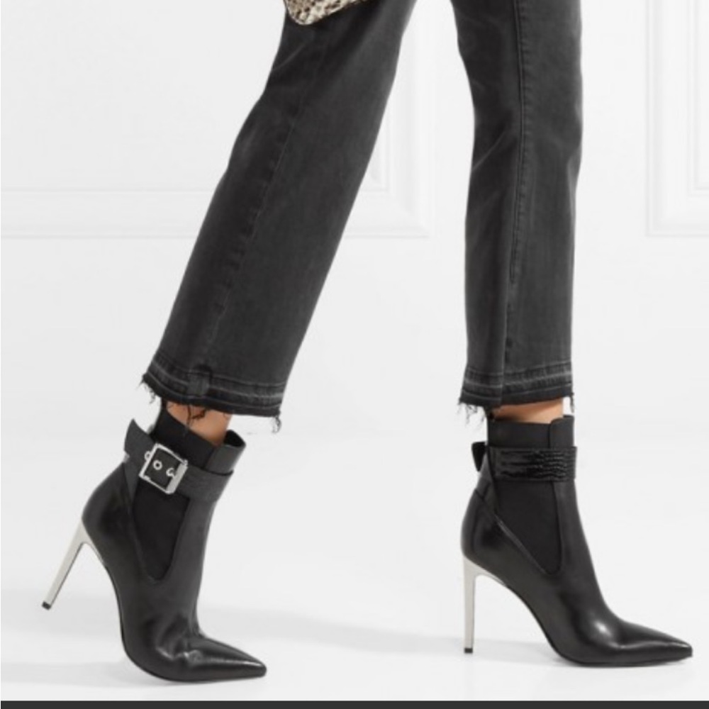 Rag & Bone Women’s Wren Ankle Boot - size 8 (38) black with white heel